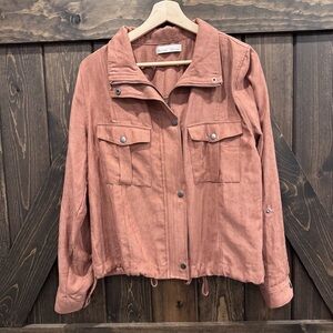 Becool dusty rose Women's suede Jacket size medium